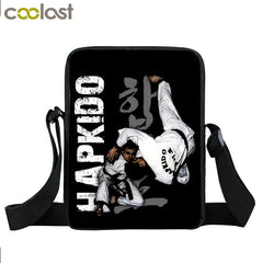 Judo Taekwondo Karate Aikido Messenger Bag Women Handbag Canvas Crossbody Bags