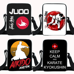 Judo Taekwondo Karate Aikido Messenger Bag Women Handbag Canvas Crossbody Bags