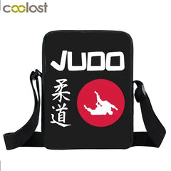 Judo Taekwondo Karate Aikido Messenger Bag Women Handbag Canvas Crossbody Bags