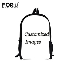 Skull Print Men Backpack Kids Boys Girls School Bags Teenage Bagpack