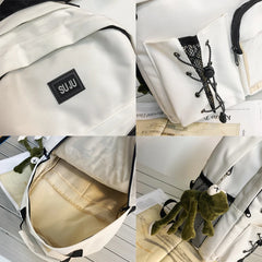 Women Boy Backpack High Female Student College School Bag Teenage Girls Laptop