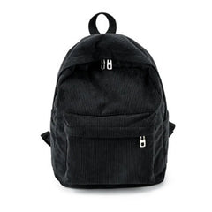 Corduroy Backpack Women School Backpack Pure Female Bagpack Pack
