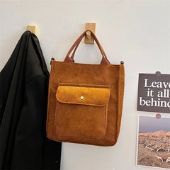 Women's Corduroy Shopper Bag Canvas Tote