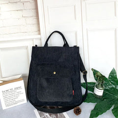 Corduroy Bag for Women Shopper Bag Handbag Autumn Winter Canvas Shoulder Tote