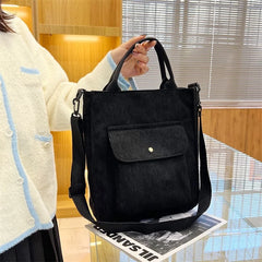 Women's Corduroy Shopper Bag Canvas Tote