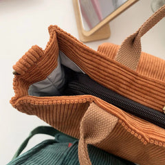 Corduroy Bag Women Shoulder Bags Canvas Tote Bag
