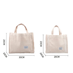 Corduroy Casual Women's Tote Shoulder Bag Retro Purse Crossbody Messenger