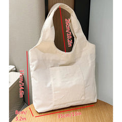Women's Corduroy Tote Bag Large Capacity Handbag Shoulder Shopping Bag