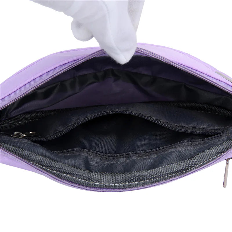 Corduroy Waist Pack Zipper Chest Bag Sport Travel Girl Waist Belt Bags