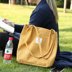Corduroy Women Bag Large Capacity Shopping Bags for Women