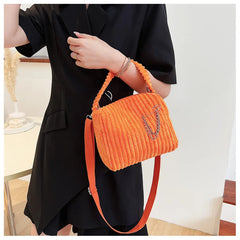 Corduroy Women Bags Casual Shoulder Messenger Bag Canvas Lady Tote Purse