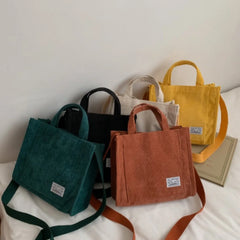 Corduroy Women's Small Square Bag Handbag