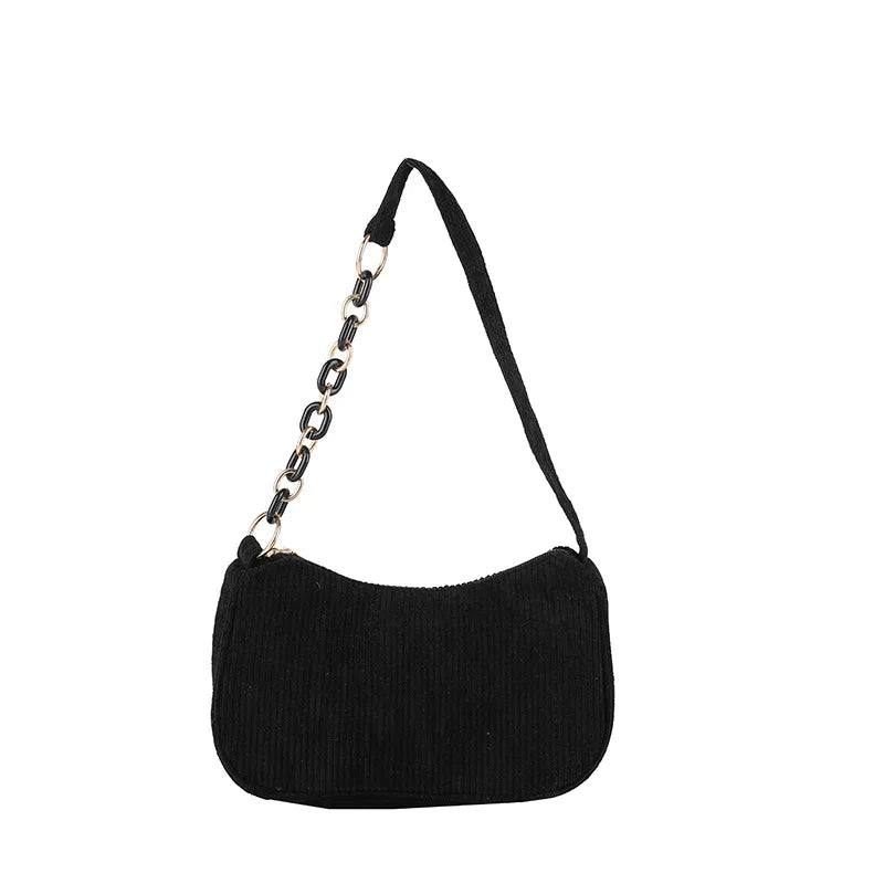 Corduroy Women's Bag Soft Handbag One-Shoulder Crossbody Shoulder Bag