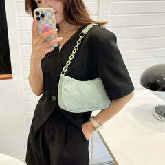 Corduroy Women's Bag Soft Handbag One-Shoulder Crossbody Shoulder Bag