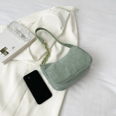Corduroy Women's Bag Soft Handbag One-Shoulder Crossbody Shoulder Bag
