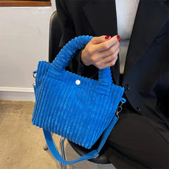Corduroy Women's Bag Soft Handbags Totes Casual Crossbody Tote Bags