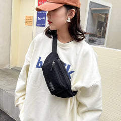 Corduroy Waist Bag Small Canvas Ladies Shoulder Crossbody