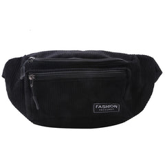 Corduroy Waist Bag Small Canvas Ladies Shoulder Crossbody