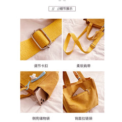 Corduroy Mini Doll Handbag Women Messenger Bag Canvas
