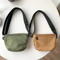 Canvas Zipper Saddle Bag Women's Shoulder Crossbody