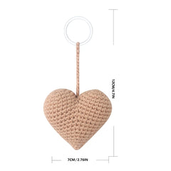 Cotton Keychain Toy Cartoon Loves Heart Crochet Hook Keys Chain Backpack Pendant
