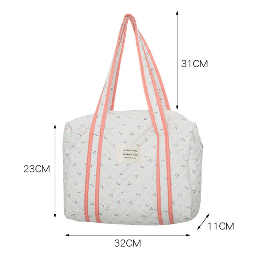 Cotton Ladies Handbags Soft Women Mummy Bag Large Capacity Cartoon Printed