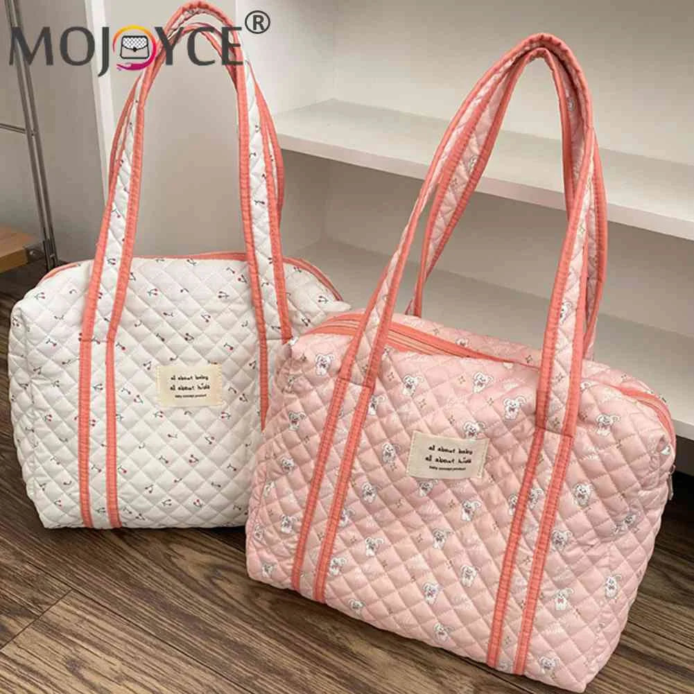 Cotton Ladies Handbags Soft Women Mummy Bag Large Capacity Cartoon Printed