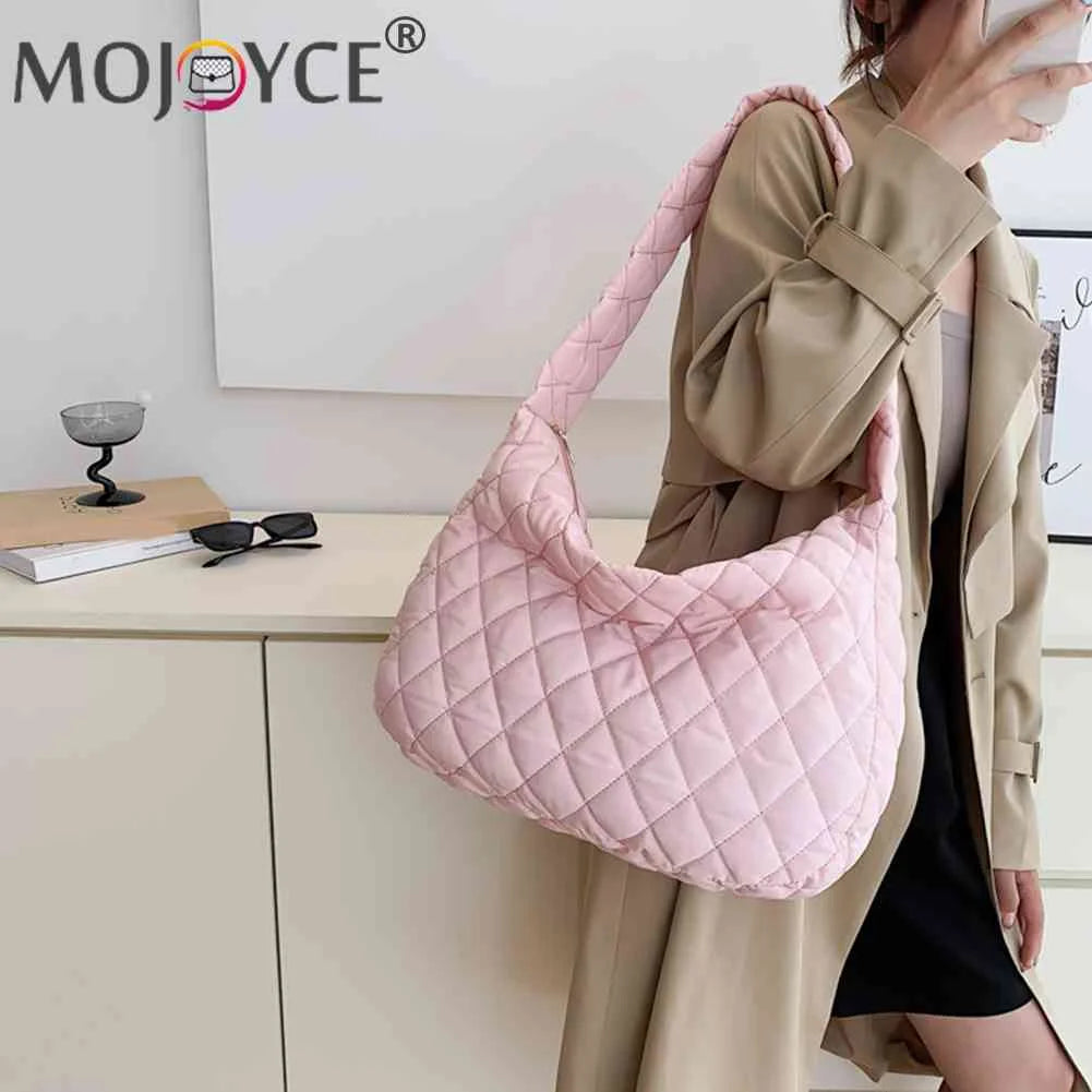 Cotton Padded Women Purse Handbags Large Capacity Tote Handbags