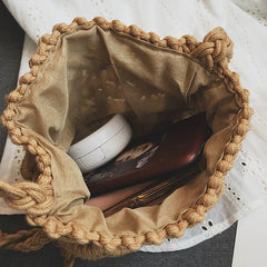 Woven Bohemian Crossbody Bag Straw Beach Handbags