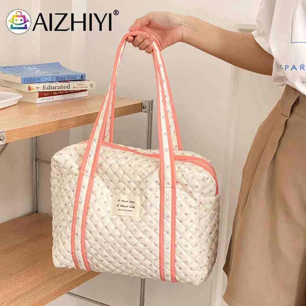 Cotton Shoulder Bag Women Mummy Bag Large Capacity Cartoon Printed