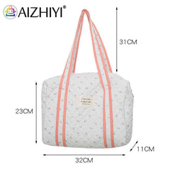 Cotton Shoulder Bag Women Mummy Bag Large Capacity Cartoon Printed