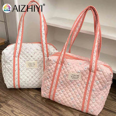Cotton Shoulder Bag Women Mummy Bag Large Capacity Cartoon Printed