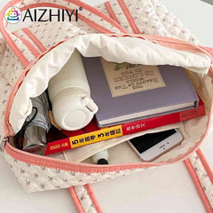 Cotton Shoulder Bag Women Mummy Bag Large Capacity Cartoon Printed