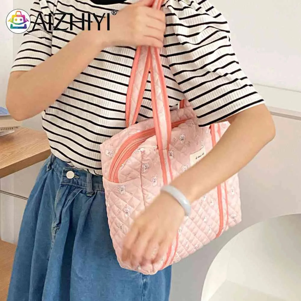 Cotton Shoulder Bag Women Mummy Bag Large Capacity Cartoon Printed