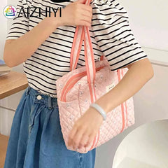 Cotton Shoulder Bag Women Mummy Bag Large Capacity Cartoon Printed