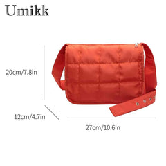 Quilted Crossbody Shoulder Tote Bag for Women