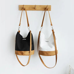 Cotton Canvas Shoulder Bag Eco Friendly Handbag Tote Print Bucket Bag B005