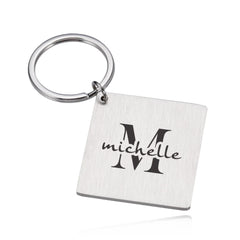 Couple Keychain Name Initials Key Chain Personalized Gift