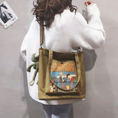Canvas Messenger Bag Large Capacity Crossbody Shoulder Bag
