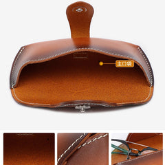 Cow Leather Bag Glasses Case Box Hard Spectacles Sunglasses Bags Eyeglasses