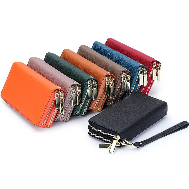 Cow Leather Women Wallets Long Purse Money Coin Holder Female Purse