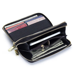 Cow Leather Women Wallets Long Purse Money Coin Holder Female Purse