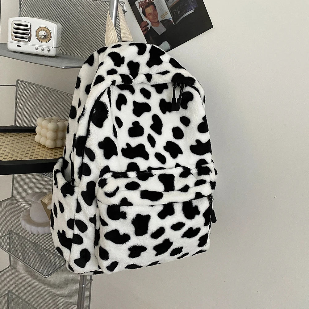 Cow Pattern Backpack for Women - Big School Bags for Teenage Girl