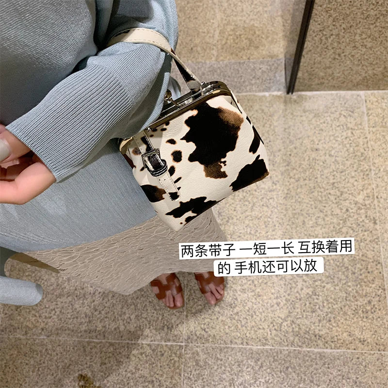Cow Pattern Crossbody Shoulder Messenger Purse