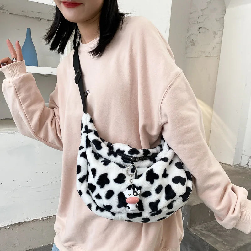Cow Pattern Large Capacity Tote Shoulder Bag