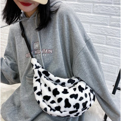 Cow Pattern Tote Handbag Large Capacity Shoulder Bag
