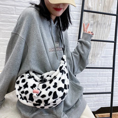 Cow Pattern Women Tote Shoulder Bag Large Capacity Handbag