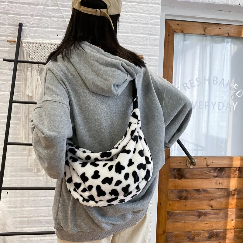 Cow Pattern Large Capacity Tote Shoulder Bag