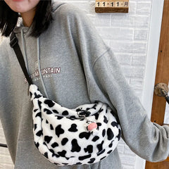 Cow Pattern Women Tote Shoulder Bag Large Capacity Handbag