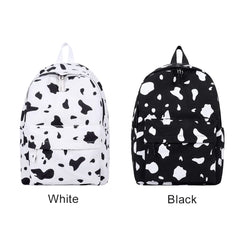 Cow Print School Bags for Women Girls Large Capacity Backpack Casual Bagpacks